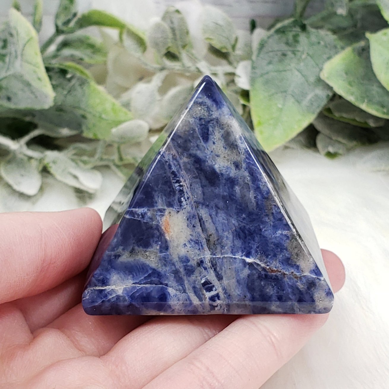 Sodalite Crystal Pyramid