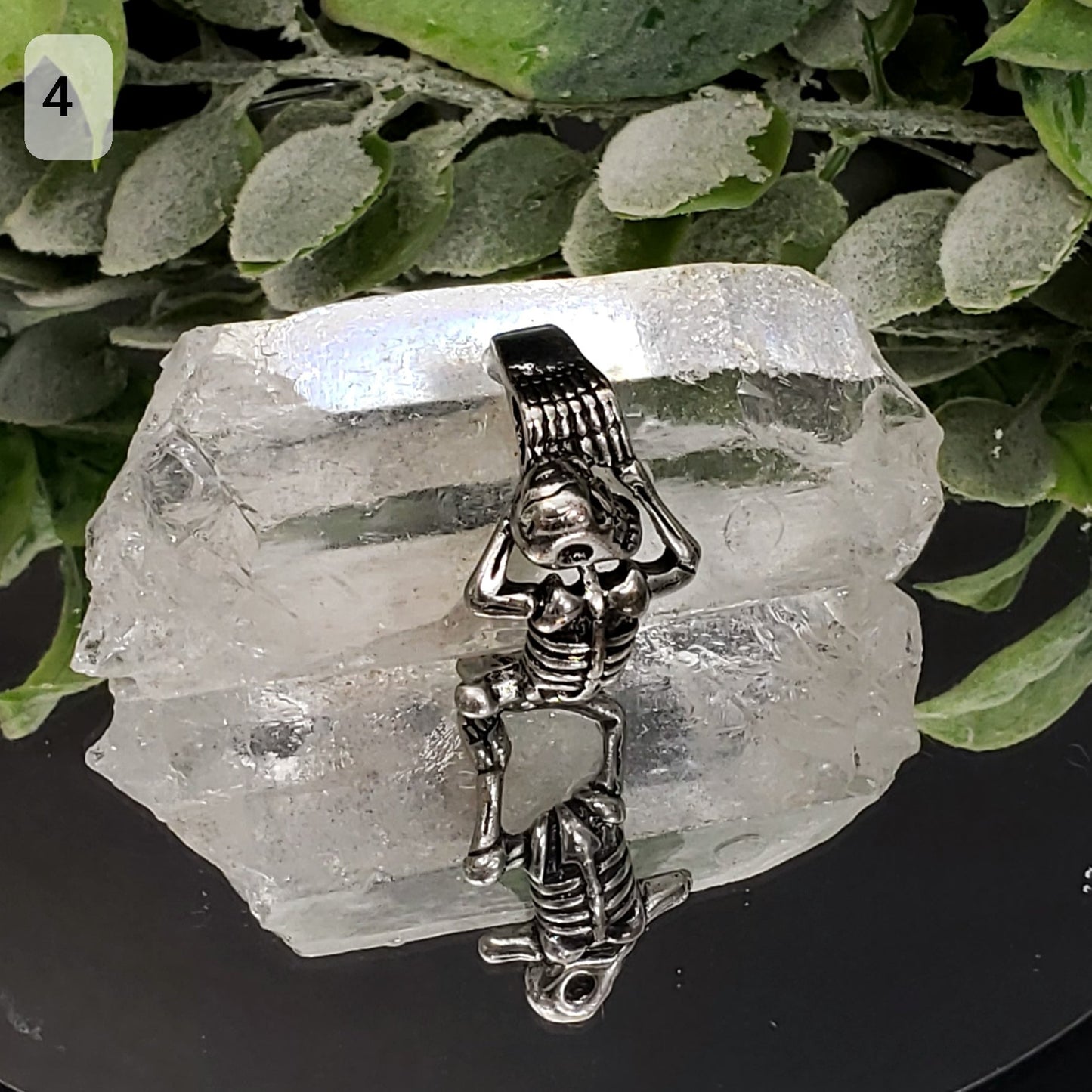 Enchanted Clear Quartz Points with Skeleton 74x26x35mm