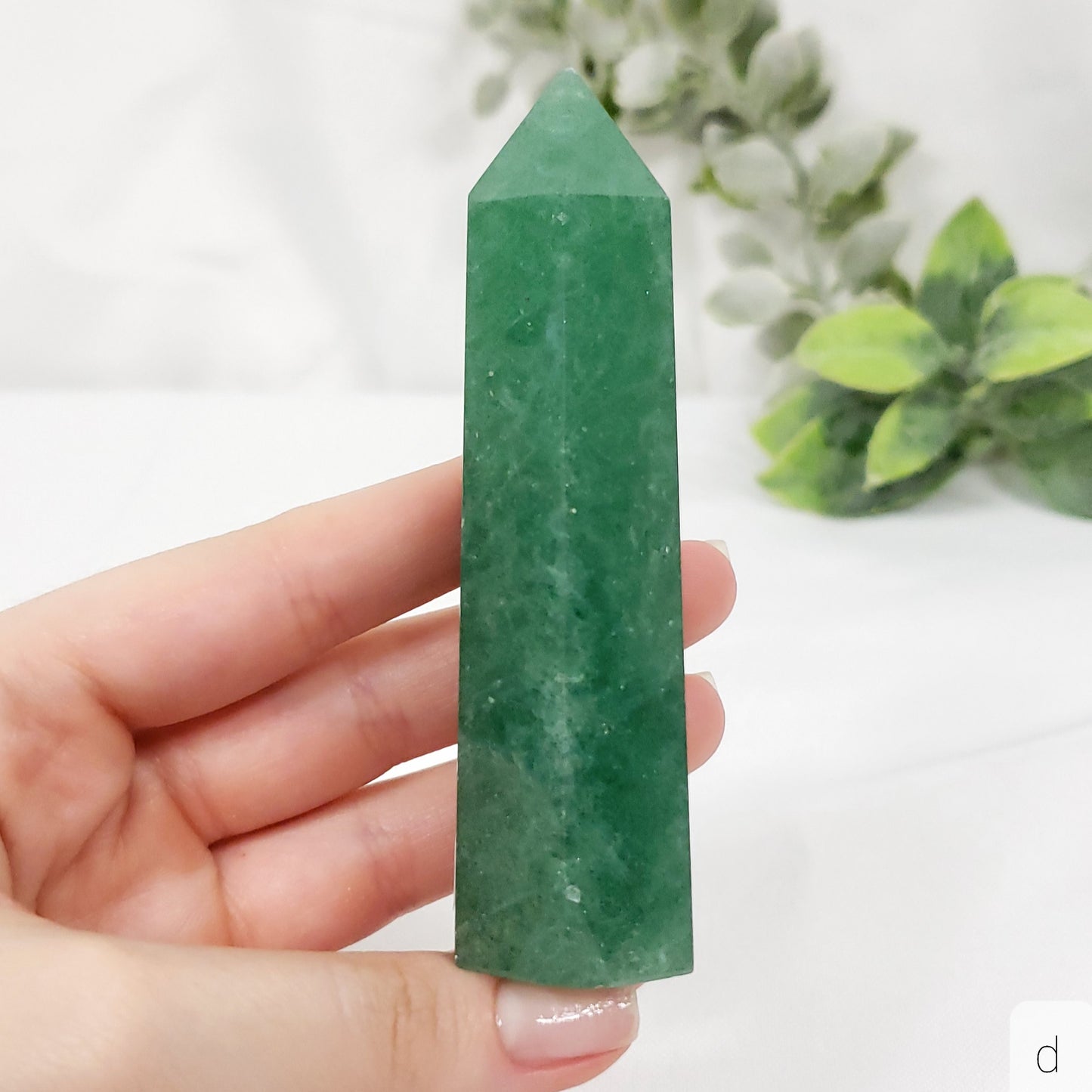 Green Strawberry Quartz Point