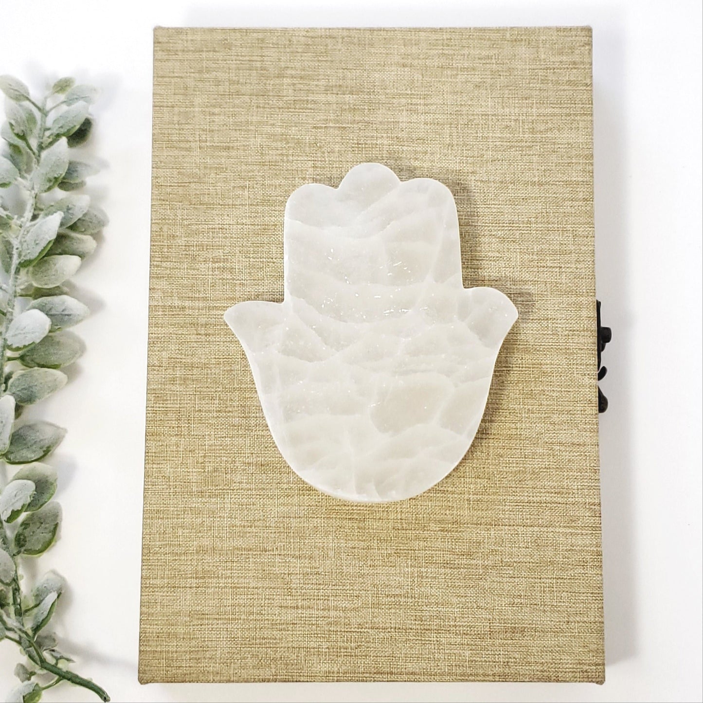 Selenite Hamsa