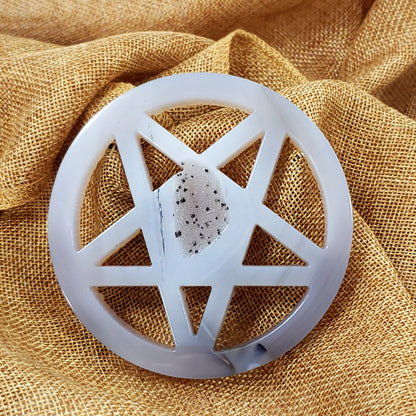 Druzy Agate Pentacle 96mm