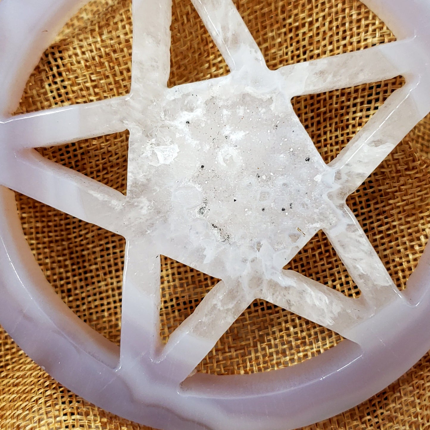 Druzy Agate Pentagram (96mm)