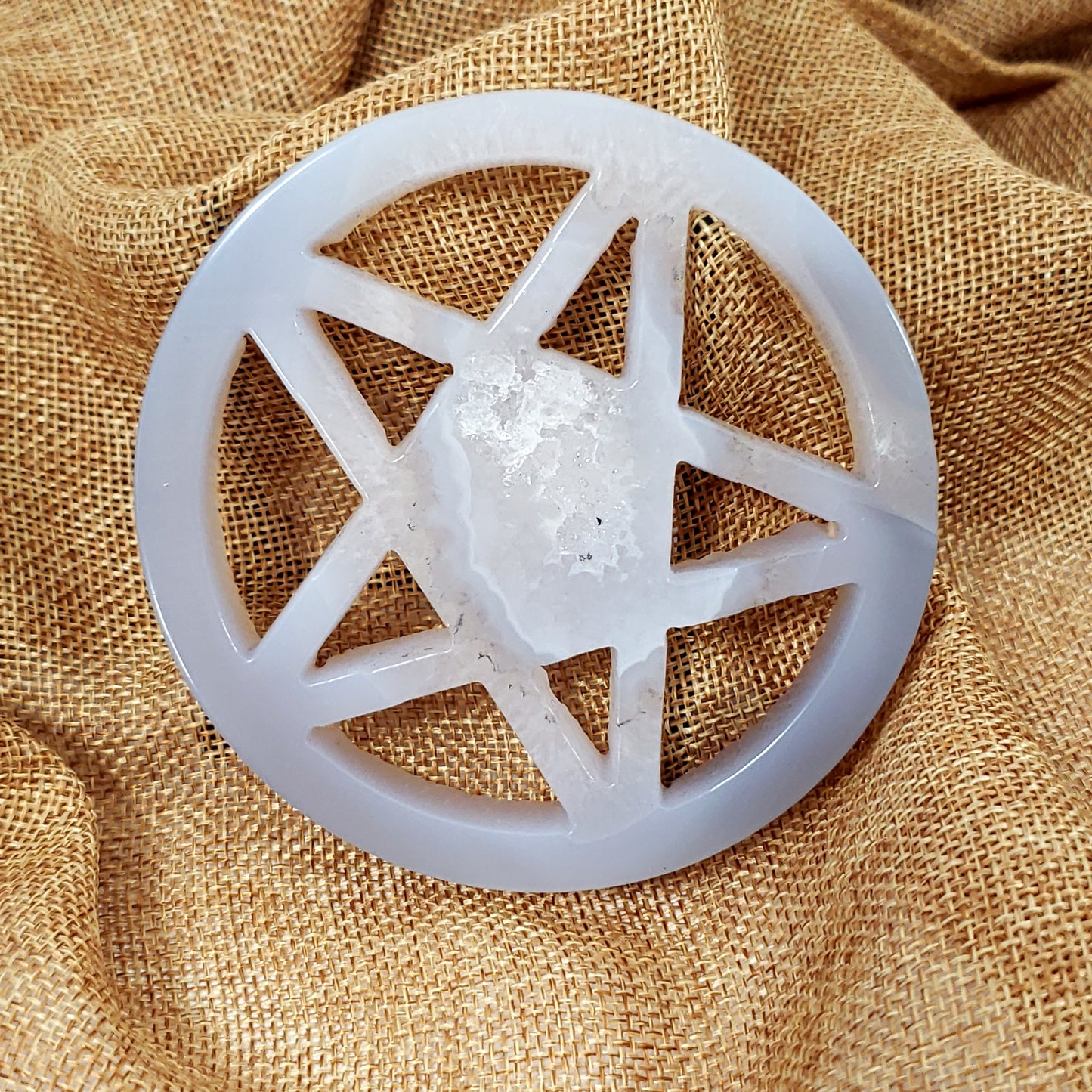 Druzy Agate Pentagram 99mm