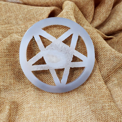 Druzy Agate Pentagram 99mm