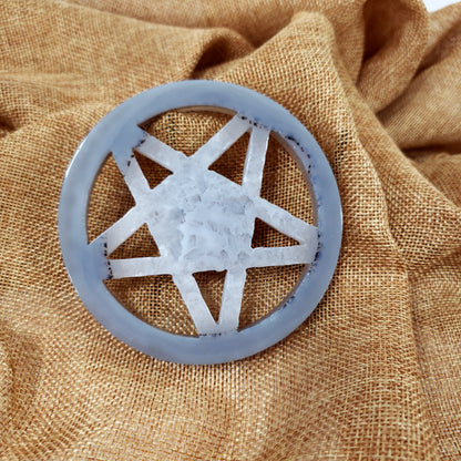 Druzy Agate Pentagram 95mm