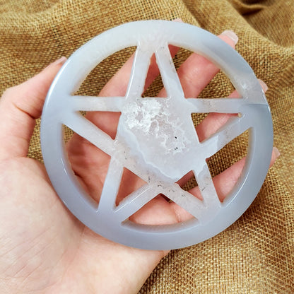 Druzy Agate Pentagram 99mm