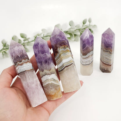 Amethyst Lace Agate Crystal Point