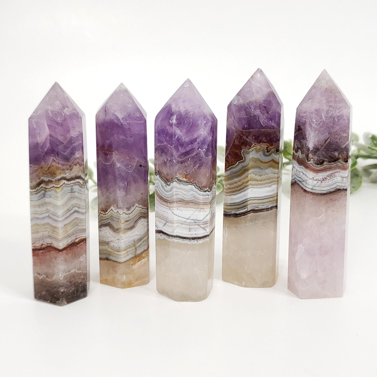 Amethyst Lace Agate Crystal Point