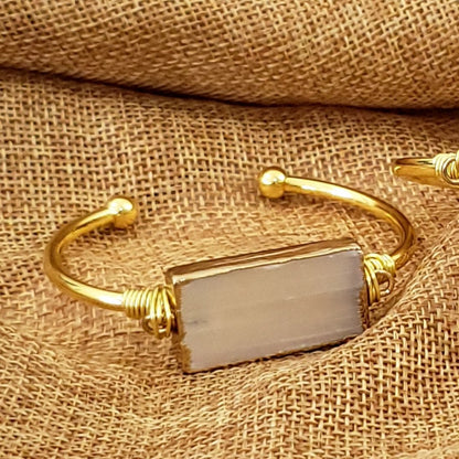 Selenite Cuff Bracelet