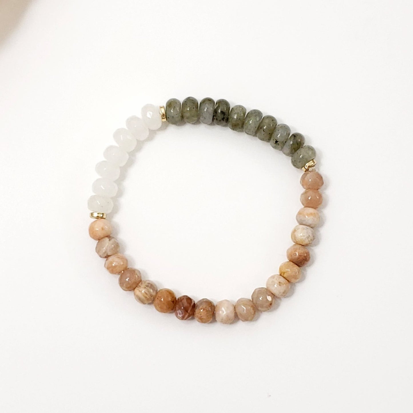 Labradorite, Sunstone & Moonstone Bracelet