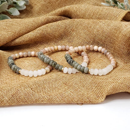 Labradorite, Sunstone & Moonstone Bracelet