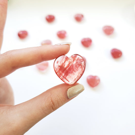 Small Cherry Quartz Heart