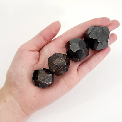 Faceted Almandine Garnet Crystals