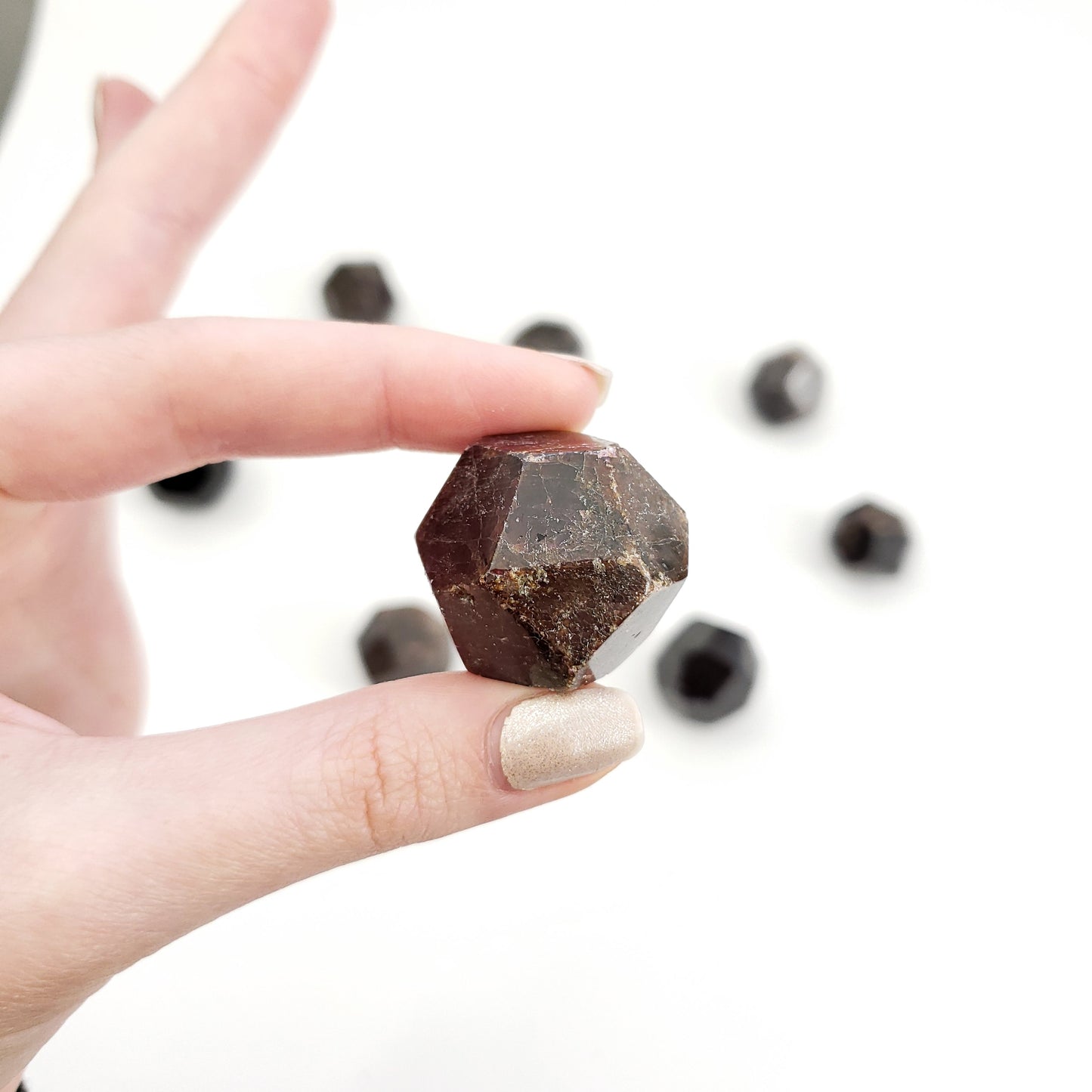 Faceted Almandine Garnet Crystals