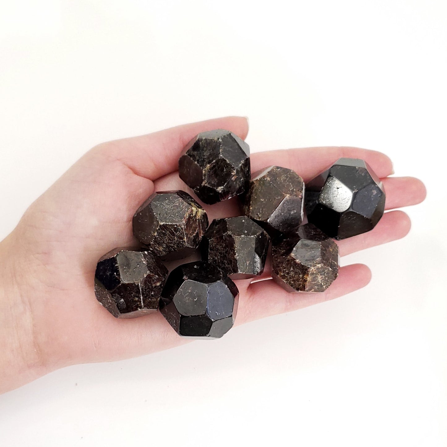 Faceted Almandine Garnet Crystals