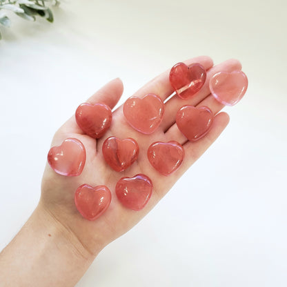 Small Cherry Quartz Heart