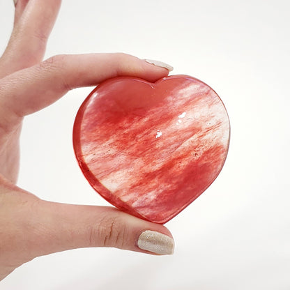 Cherry Quartz Heart, Various Sizes