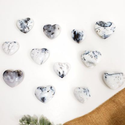 Dendritic Agate Hearts