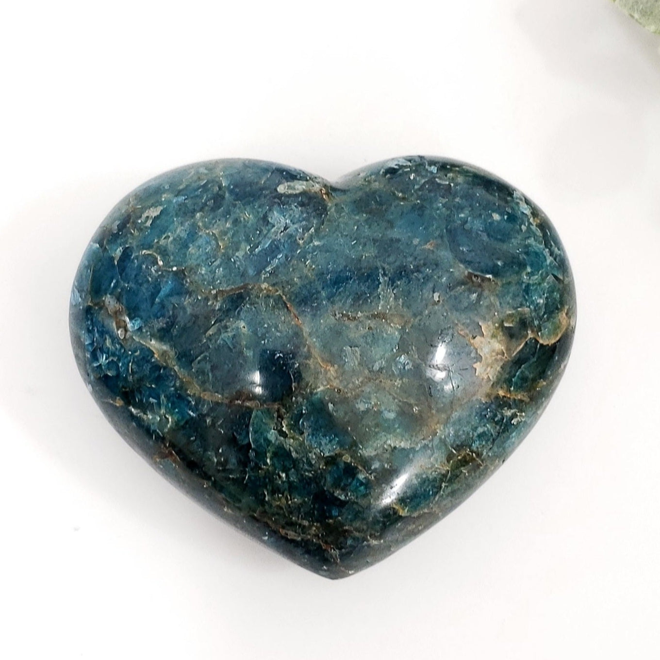 Blue Apatite Crystal Heart