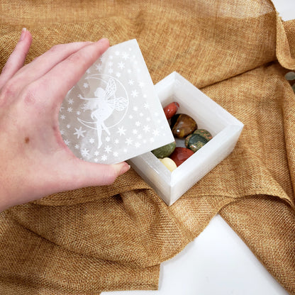 Selenite Box with Etched Fairy Lid