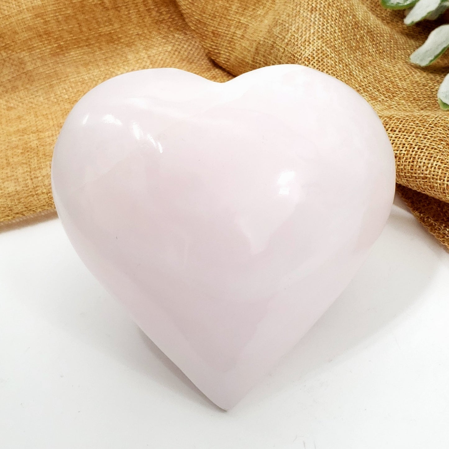 Pink Calcite Crystal Heart