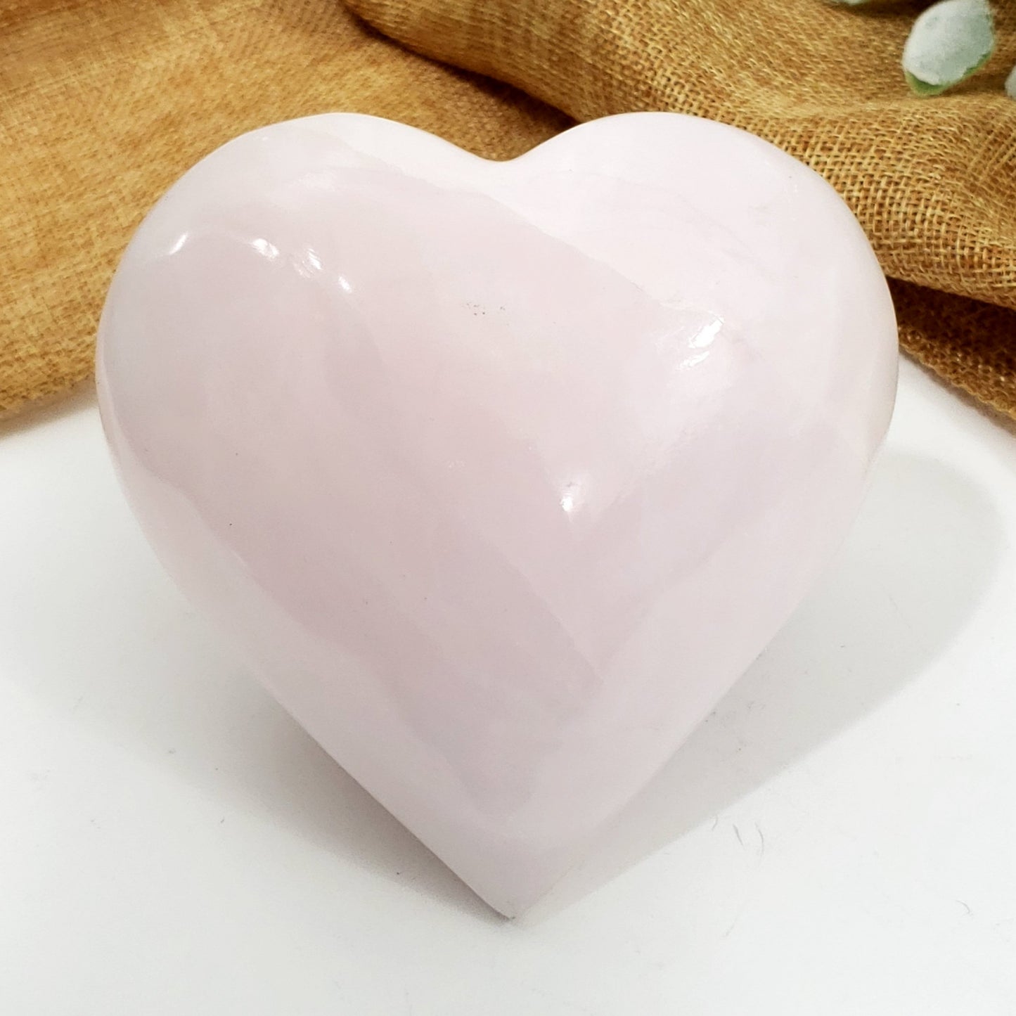 Pink Calcite Crystal Heart