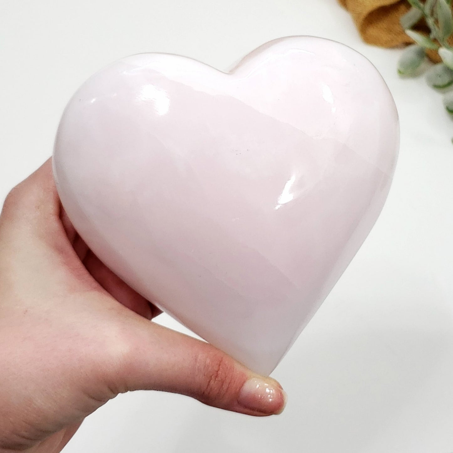 Pink Calcite Crystal Heart