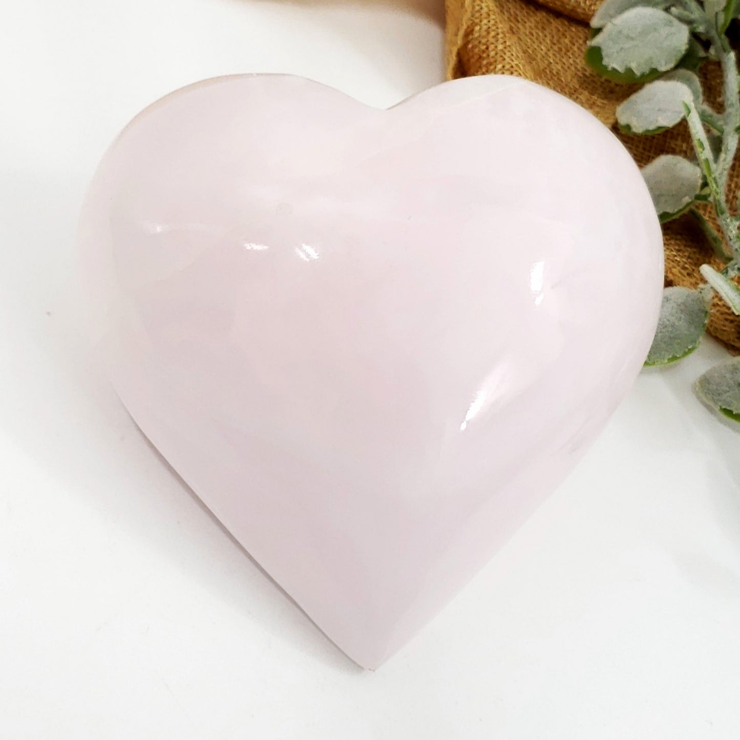 Pink Calcite Crystal Heart