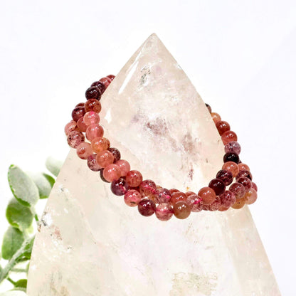 6mm Strawberry Quartz Bracelet