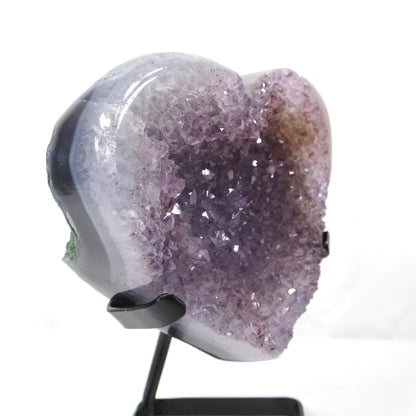 Amethyst Geode Heart with Stand