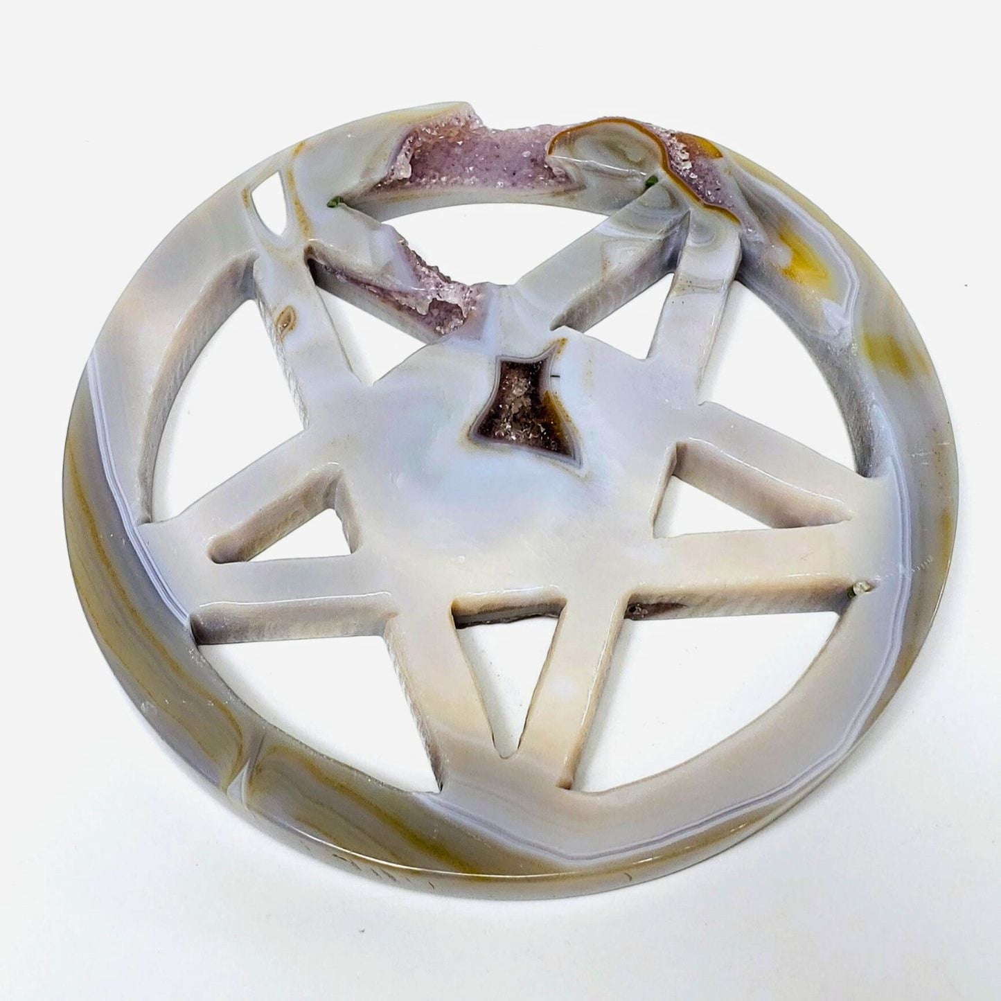 Druzy Amethyst Pentacle (125mm)