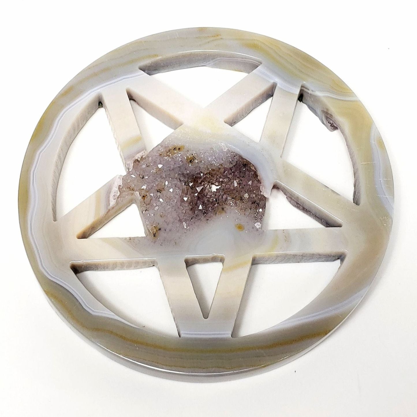 Druzy Amethyst Pentacle (125mm)