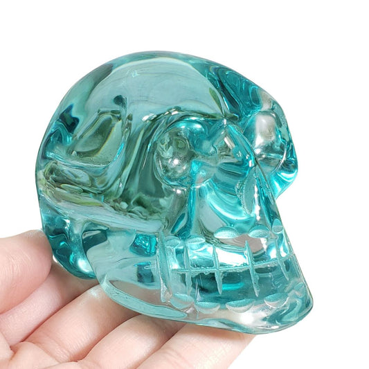 Aqua Obsidian Crystal Skull