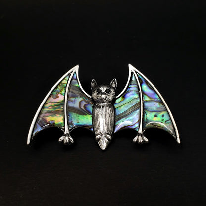 Abalone Shell Halloween Bat