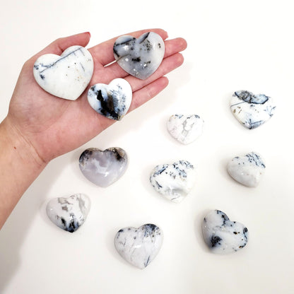 Dendritic Agate Hearts