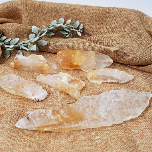 Phantom Golden Healer Selenite – A Natural Crystal of Transformation, Protection, and Inner Light