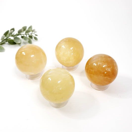 Honey Calcite Spheres – Radiating Warmth, Confidence, and Abundance