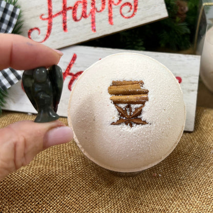 Holiday Crystal Bath Bomb -Mahogany Teakwood