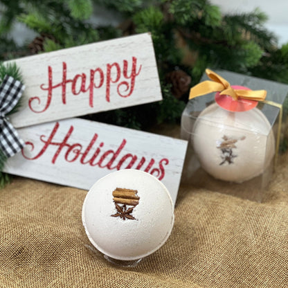 Holiday Crystal Bath Bomb -Mahogany Teakwood