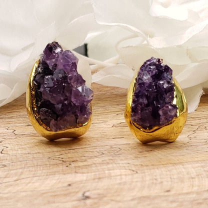 Amethyst Cluster Ring - Adjustable