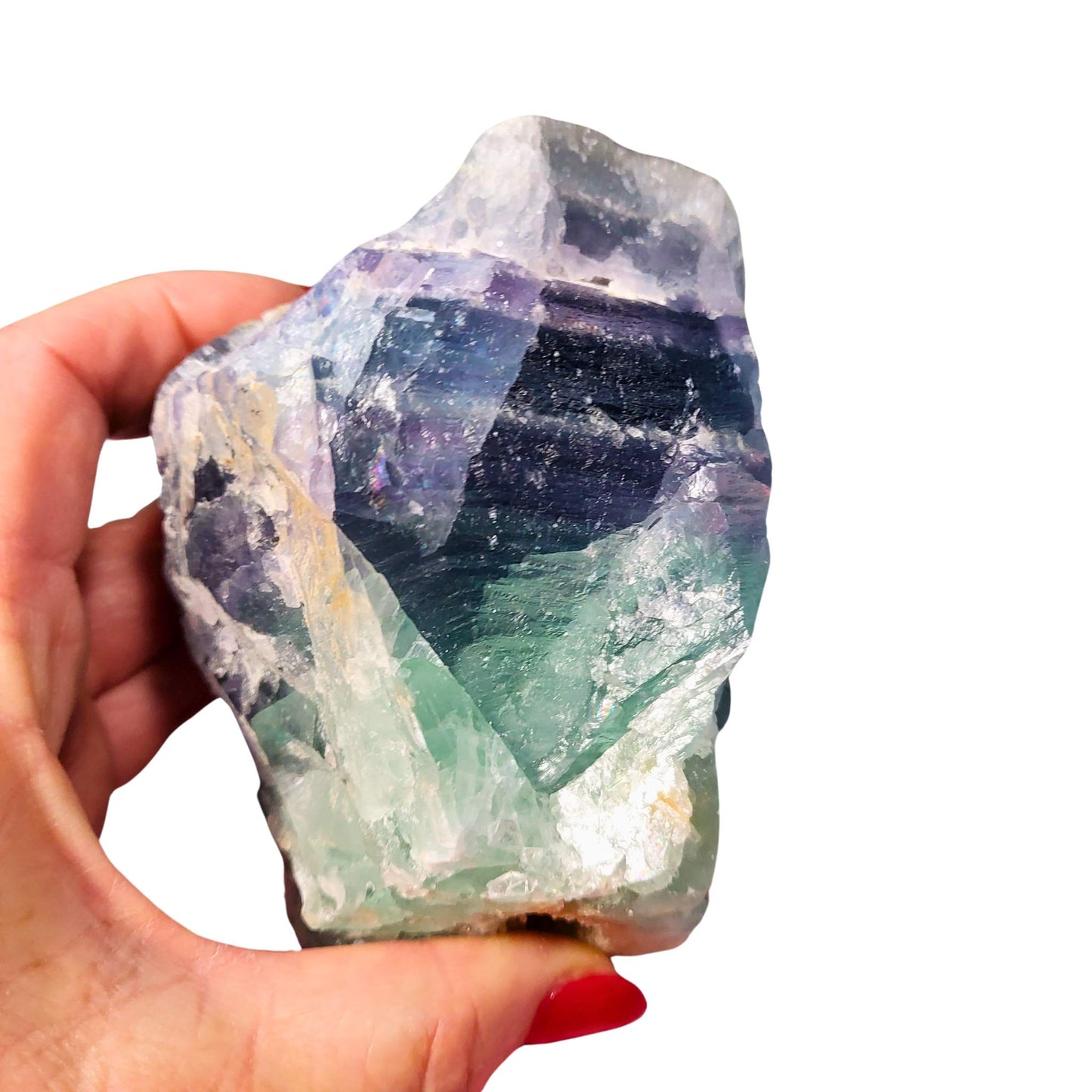 Rainbow Fluorite Specimen with Druzy