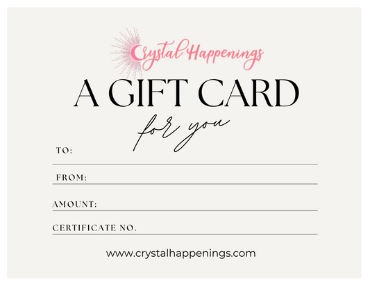 Crystal Happenings Gift Card