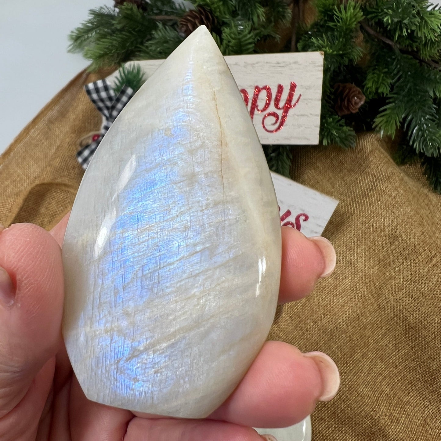 Flashy Blue Moonstone Flames