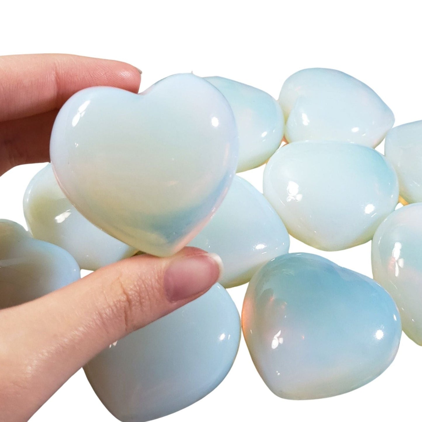 45mm Opalite Heart Boosts Personal Power