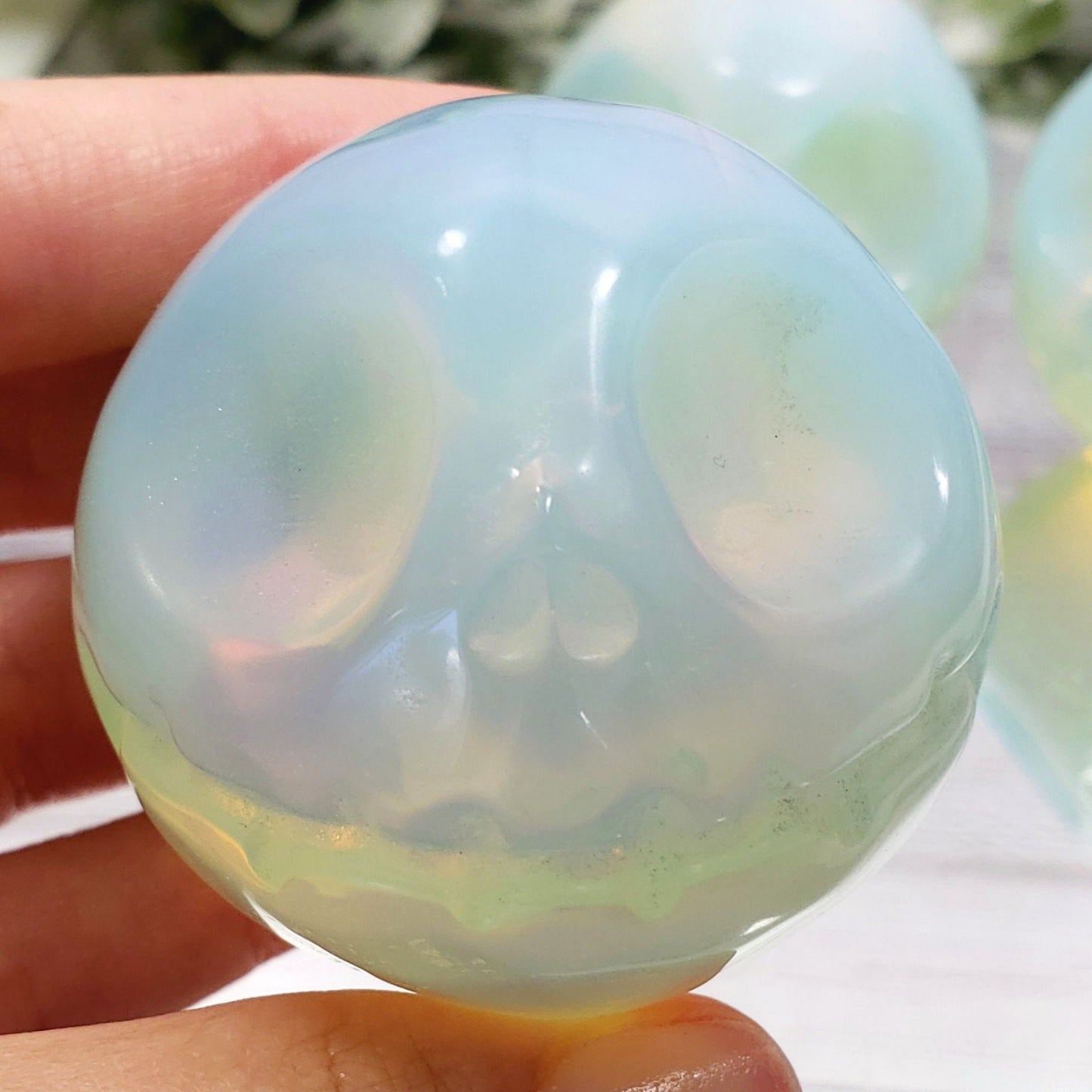 Opalite Jack Skellington Sphere – A Glowing Fusion of Fun and Serenity