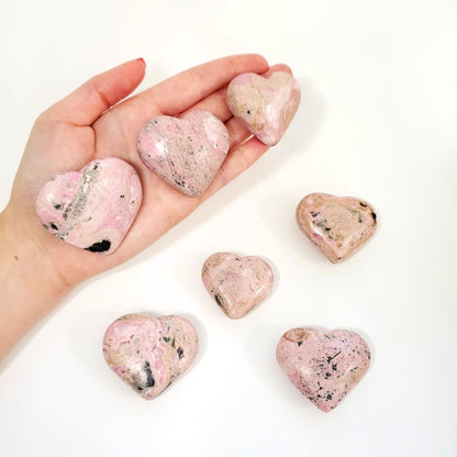 Rhodochrosite Heart