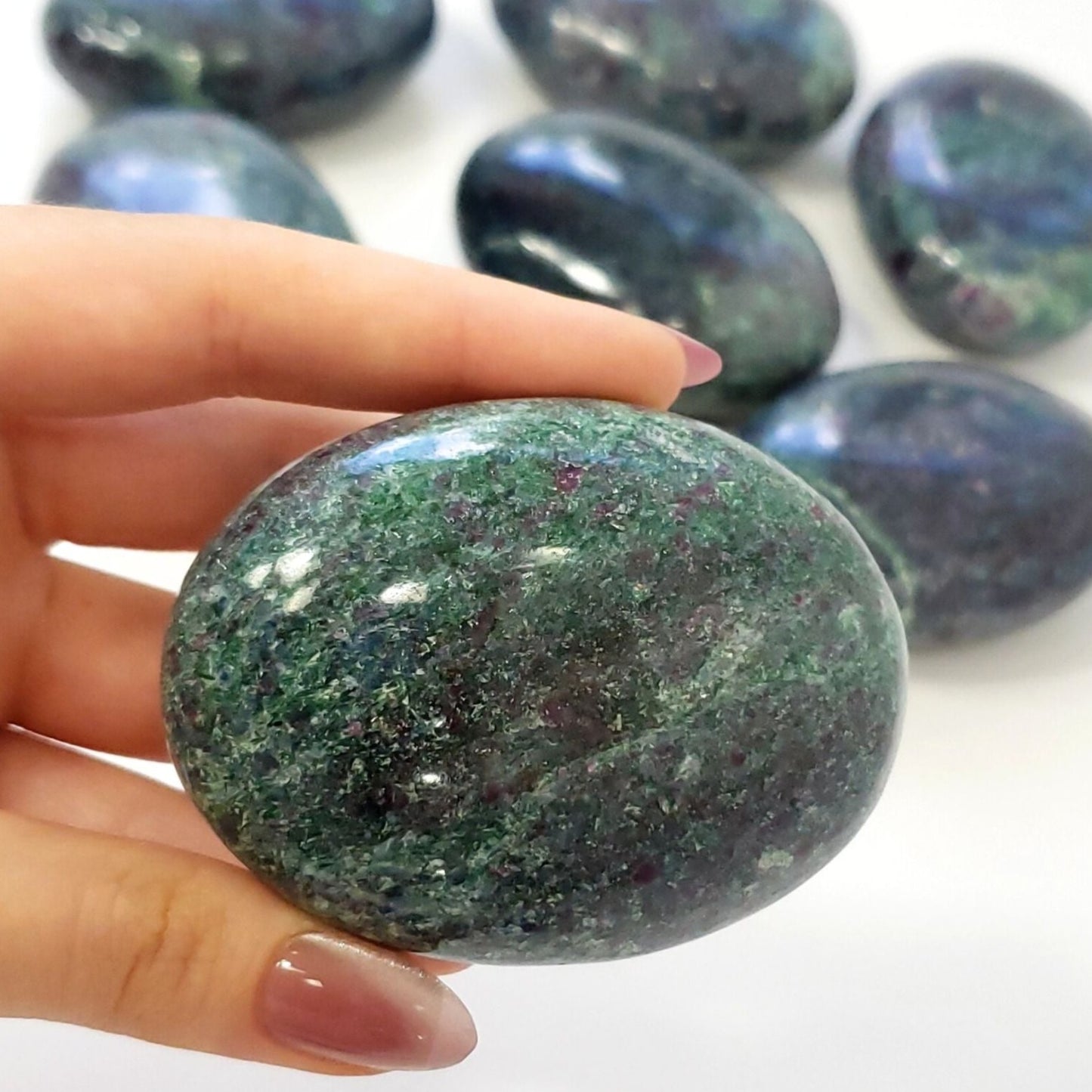 Ruby Fuchsite Kyanite High Grade Palm Stones