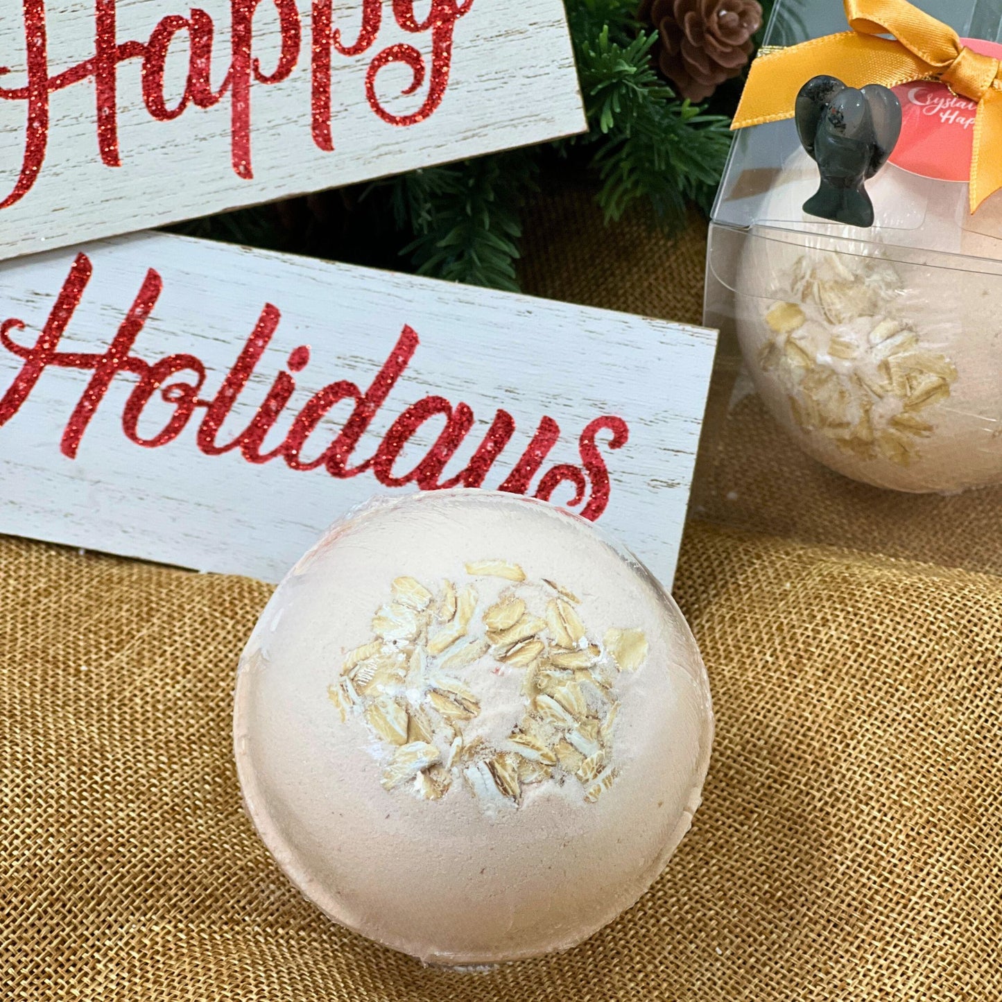 Holiday Crystal Bath Bomb - Rustic Earth