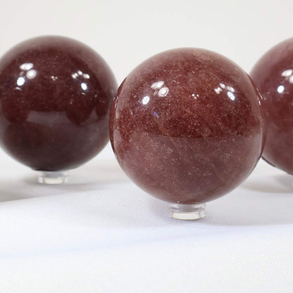 Strawberry Quartz Sphere - Natural, High Quality