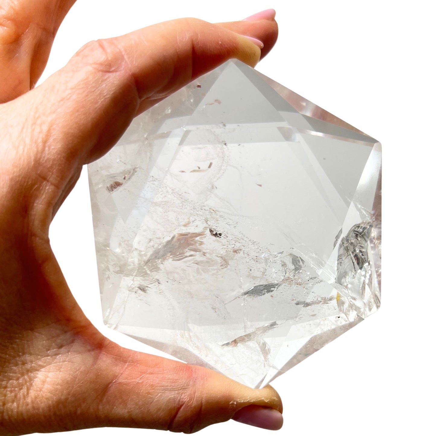 XL Clear Quartz Hexagon , High Quality Star of David